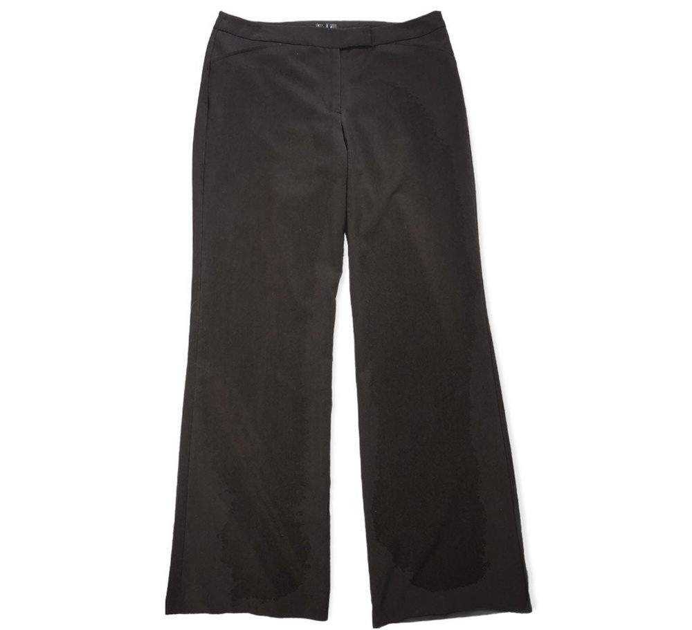 Nicole Miller Chocolate Brown High Rise Wide Leg Dress Pant